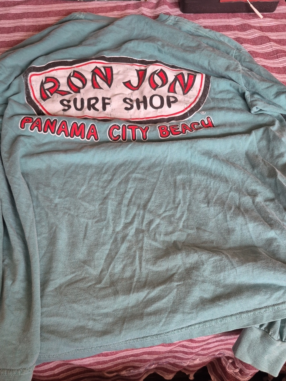 Ron Jon Teal Long Sleeve Surf Shop Graphic Tee